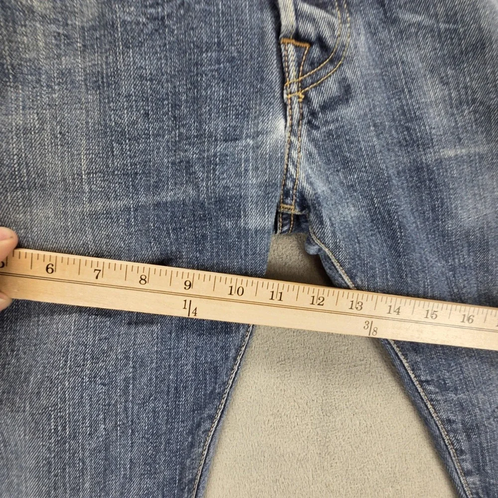 Edwin Jeans Mens 34x30 Blue Selvedge ED-55 Relaxed Japanese Denim Thrashed